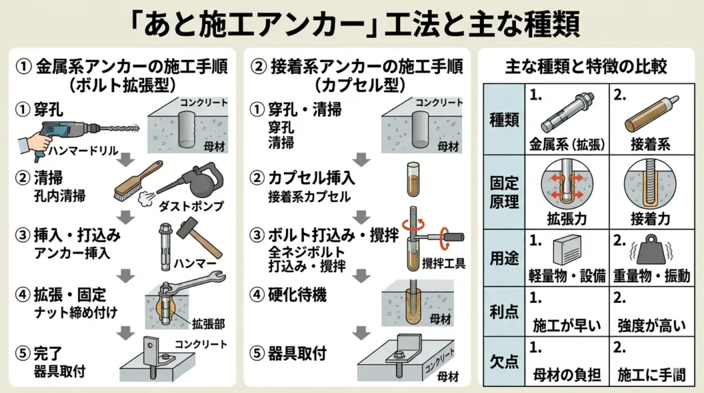 アンカーボルトの比較表
